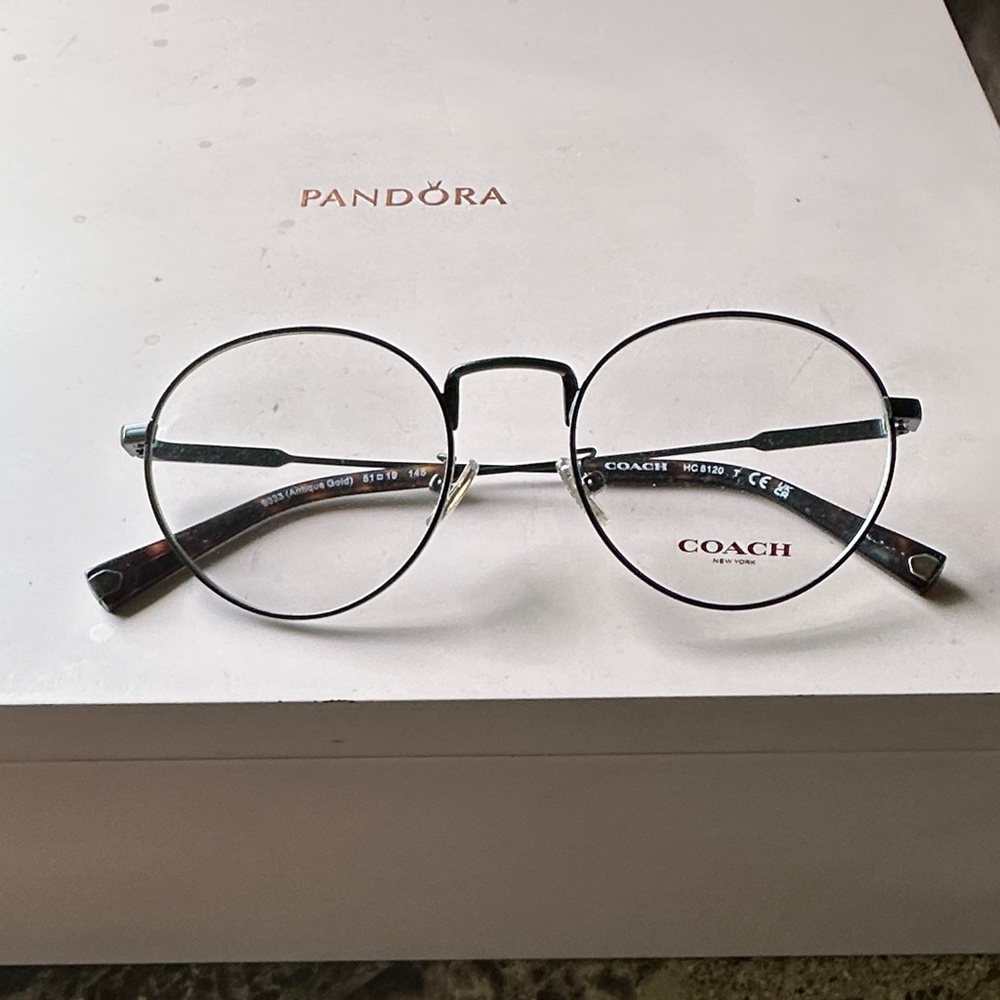 NEW AUTHENTIC Coach Black Round Eyeglasses